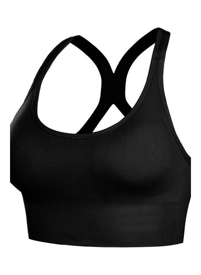 Padded Bra Gym Sports Yoga Workout Crop Top Black 