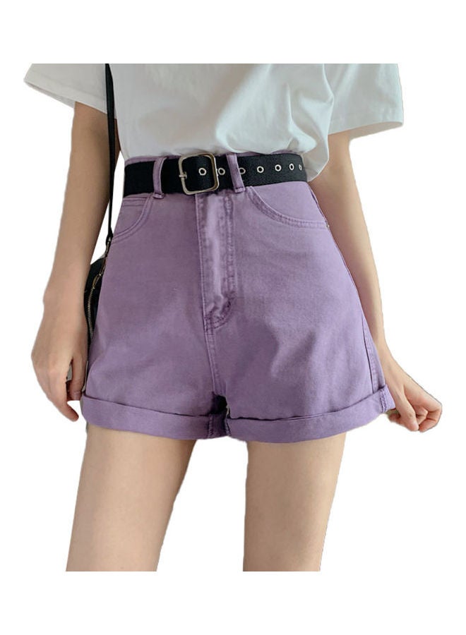 Solid Shorts Purple