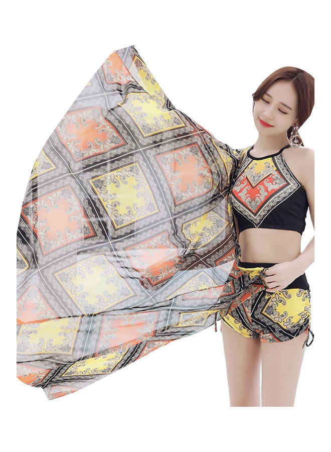 Printed Dress Yellow/Black