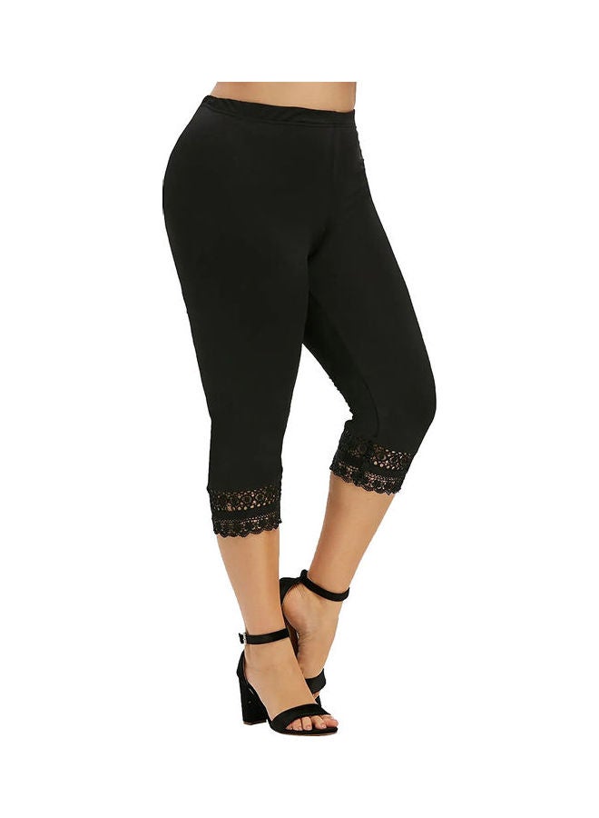 Yoga Skinny Cropped Trousers Black - Image 1