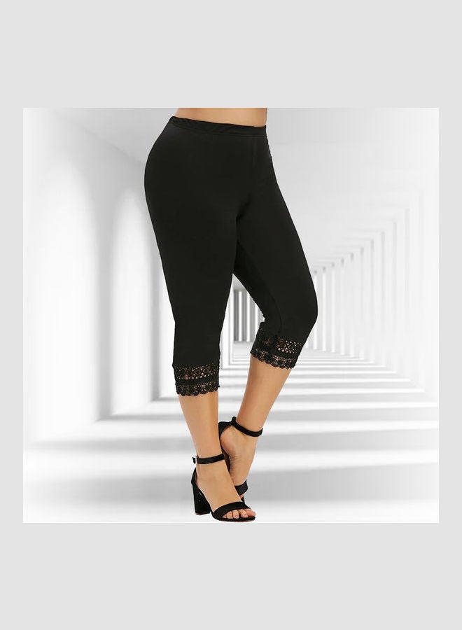 Yoga Skinny Cropped Trousers Black - Image 2