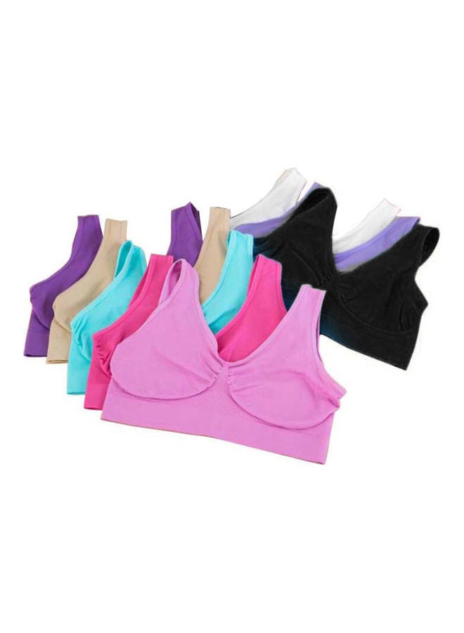Padded Sports Bra Beige - Image 5