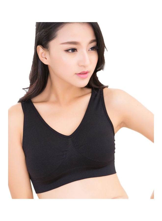 Padded Sports Bra Black  - Image 1