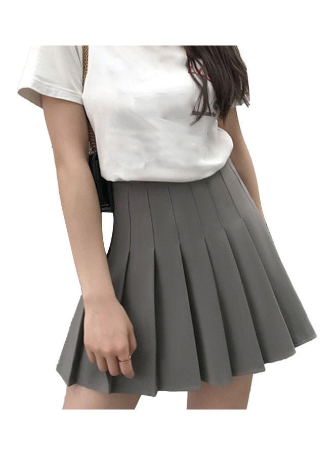 Generic - Waist Flared Skirt Light Grey - Image 1
