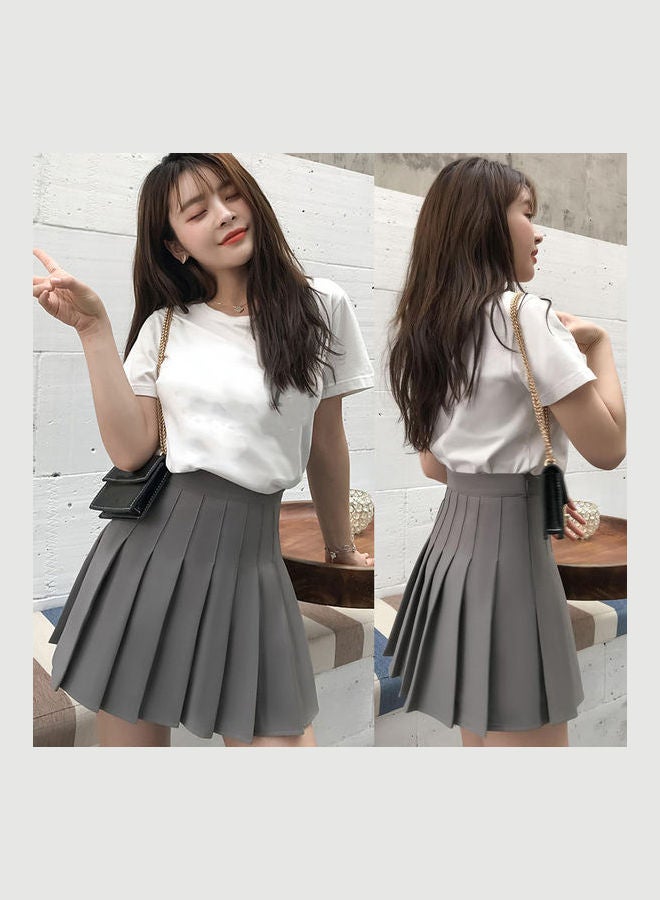 Generic - Waist Flared Skirt Light Grey - Image 1