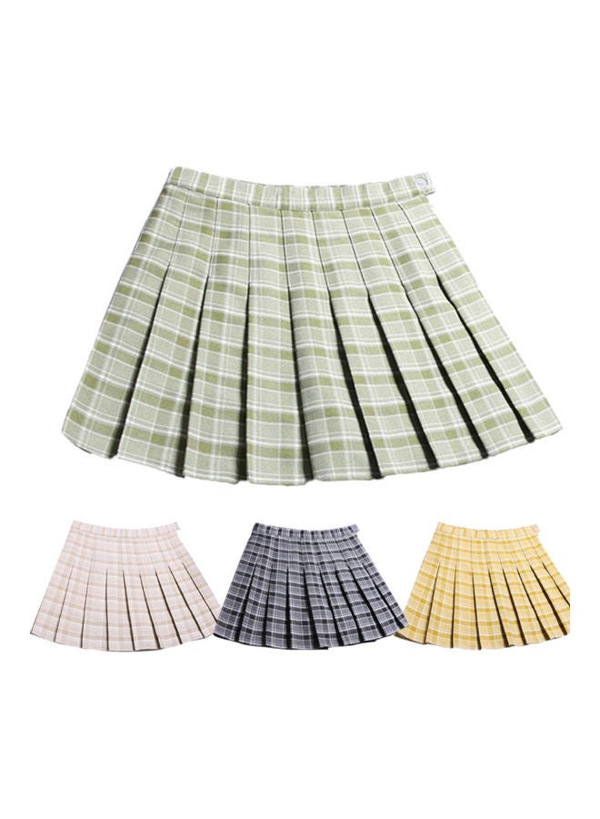 تنورة بخصر عالٍ وقصة ضيقة من أعلى وواسعة من أسفل اخضر فاتح - Image 5