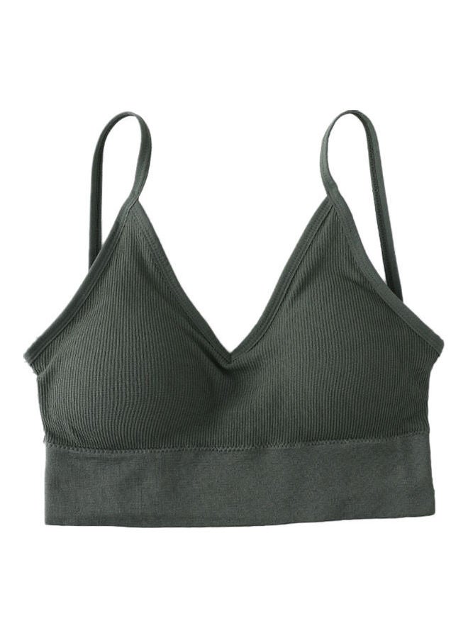 Solid Padded Bra Army Green 