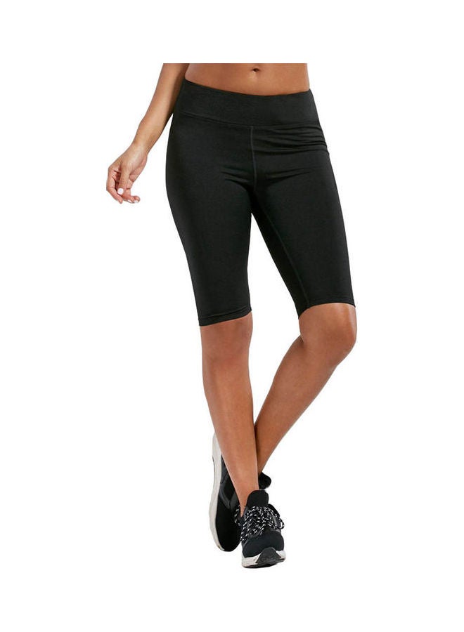 Quick Dry High Waist Hip Lift Fifth Pants Black - Image 2