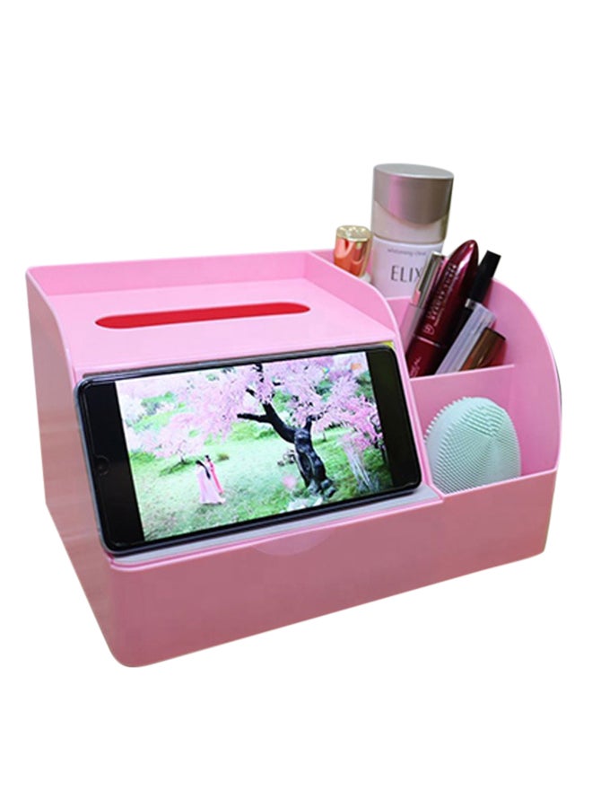 fashionhome Wireless Charging Mobile Holder with Tissue Storage Box Pink - Image 1