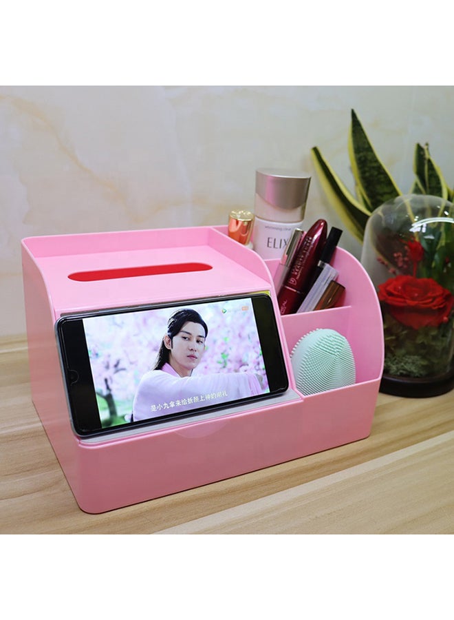 fashionhome Wireless Charging Mobile Holder with Tissue Storage Box Pink - Image 2