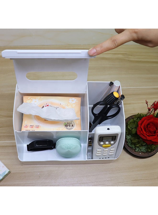 fashionhome Wireless Charging Mobile Holder with Tissue Storage Box White - Image 3