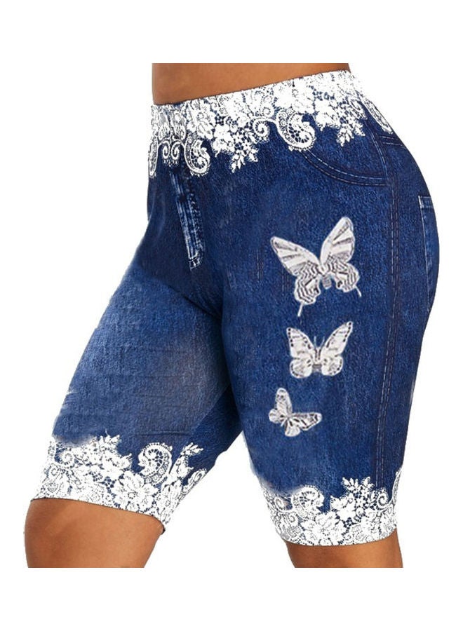 Butterfly Print Shorts Light Blue - v1612425942/N44159587V_6