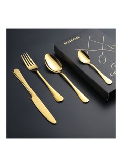 Sunhome 4-Piece Stainless Steel Cutlery Set Gold  - Image 4