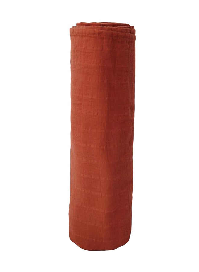 mushie Swaddle Blanket Organic Cotton - Auburn - Image 1