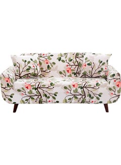 Sharpdo 3-Seater Exquisitely Designed Floral Printed Wrinkle-free Full Coverage Stretchable Sofa Slipcover With 1xCusion Cover Multicolour Length Stretch From 186 To 230cm  - Image 1