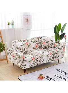 Sharpdo 3-Seater Exquisitely Designed Floral Printed Wrinkle-free Full Coverage Stretchable Sofa Slipcover With 1xCusion Cover Multicolour Length Stretch From 186 To 230cm  - Image 3