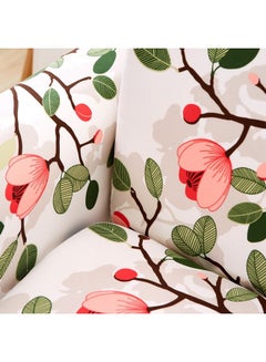 Sharpdo 3-Seater Exquisitely Designed Floral Printed Wrinkle-free Full Coverage Stretchable Sofa Slipcover With 1xCusion Cover Multicolour Length Stretch From 186 To 230cm  - Image 5