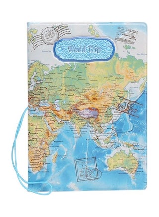 World Map Printed Passport Holder Blue - v1612428513/N44171547A_1