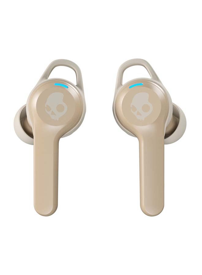 Skullcandy - Indy Evo True Wireless Earbuds With Charging Case And Centered Mood Boost Print Art Champagne Metallic - Image 1