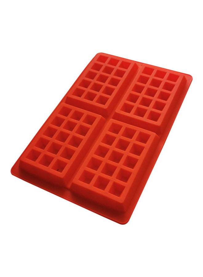 Generic - Silicone Waffle Mould Red 22.5x18.5cm - Image 1
