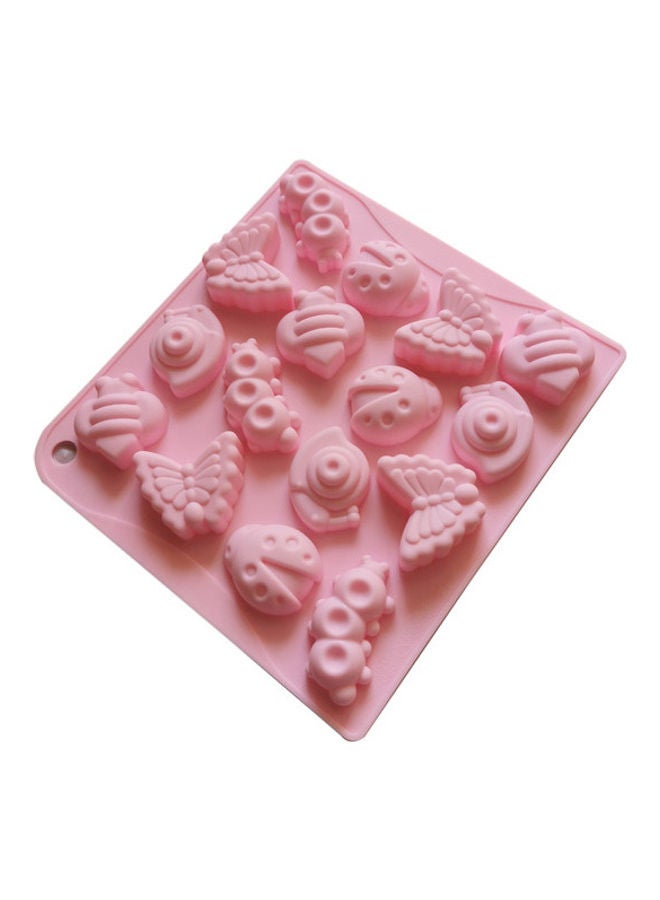 16 Cavities Insect Silicone Cake Mold Pink 18 x 16.5cm - Image 2