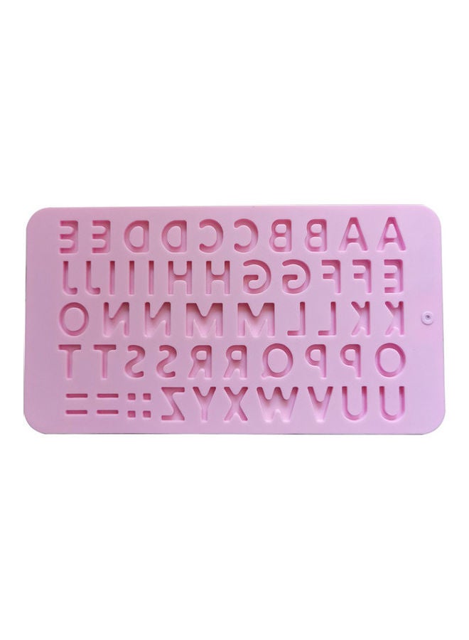 Alphabet Silicone Chocolate Mould Pink 21 x 11cm - Image 3