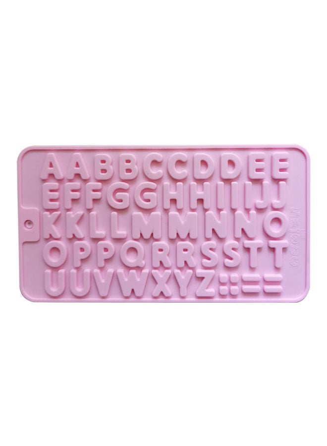 Alphabet Silicone Chocolate Mould Pink 21 x 11cm - Image 4