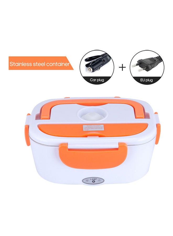 Portable Electric Lunch Box White/Orange 23.8x10.8x10.8cm - Image 2