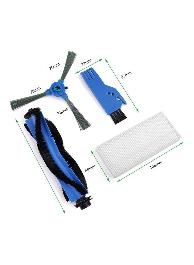 Vacuum Cleaner Rolling Brush Kit For Eufy Robovac 11S/Robovac 15T/Robovac 30/30C/Robovac 15C filter-001 Blue/White/Black  - Image 3