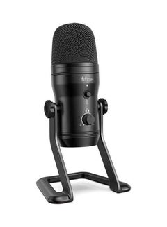 FIFINE USB Studio Recording Microphone Computer Podcast Mic For PC, PS4, Mac With Mute Button&Monitor Headphone Jack FIFINE K690 USB MIC WITH FOUR POLAR PATTERNS Black  - Image 1