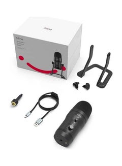 FIFINE USB Studio Recording Microphone Computer Podcast Mic For PC, PS4, Mac With Mute Button&Monitor Headphone Jack FIFINE K690 USB MIC WITH FOUR POLAR PATTERNS Black  - Image 2