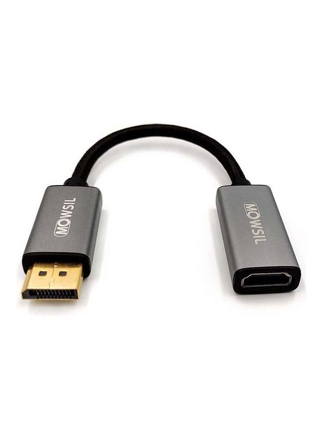 MOWSIL DP To HDMI Converter Adapter Black - Image 1