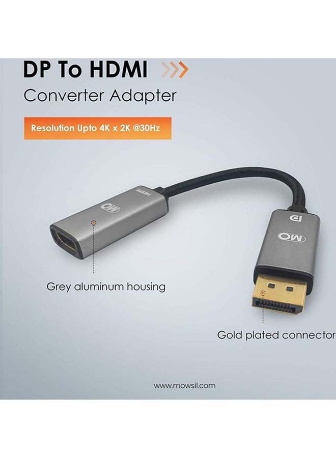MOWSIL DP To HDMI Converter Adapter Black - Image 2
