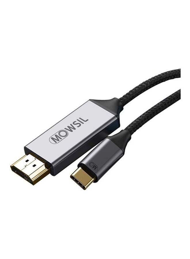 موسل كابل من USB Type C إلى HDMI أسود - Image 1