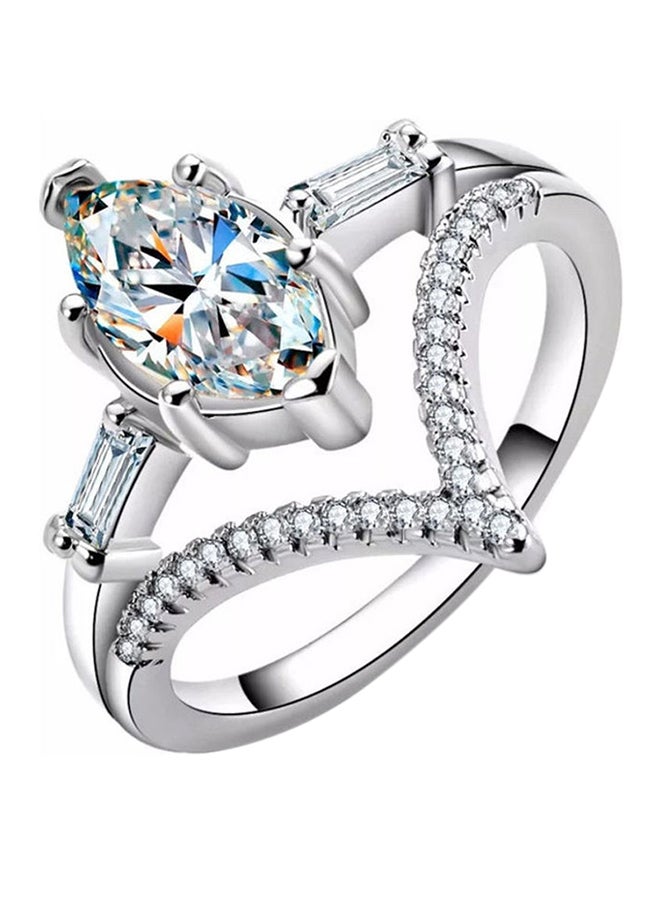 ميركال إمبراير خاتم مطلي بالفضة ومرصع بالزركون - Image 1