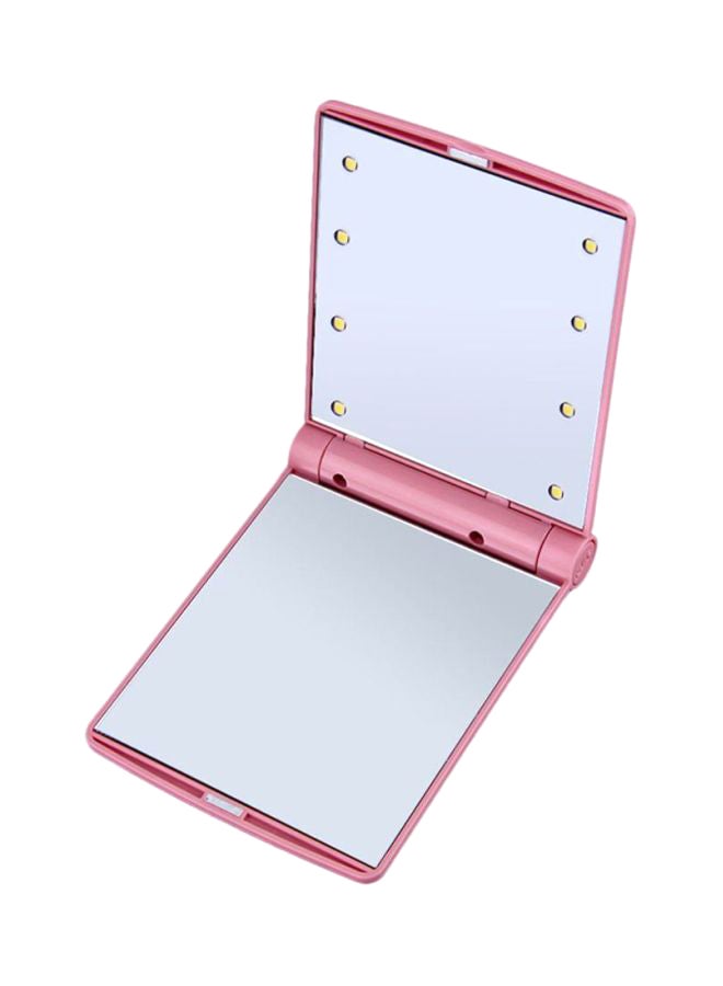OUTAD - LED Folding Makeup Mirror Pink - Image 1