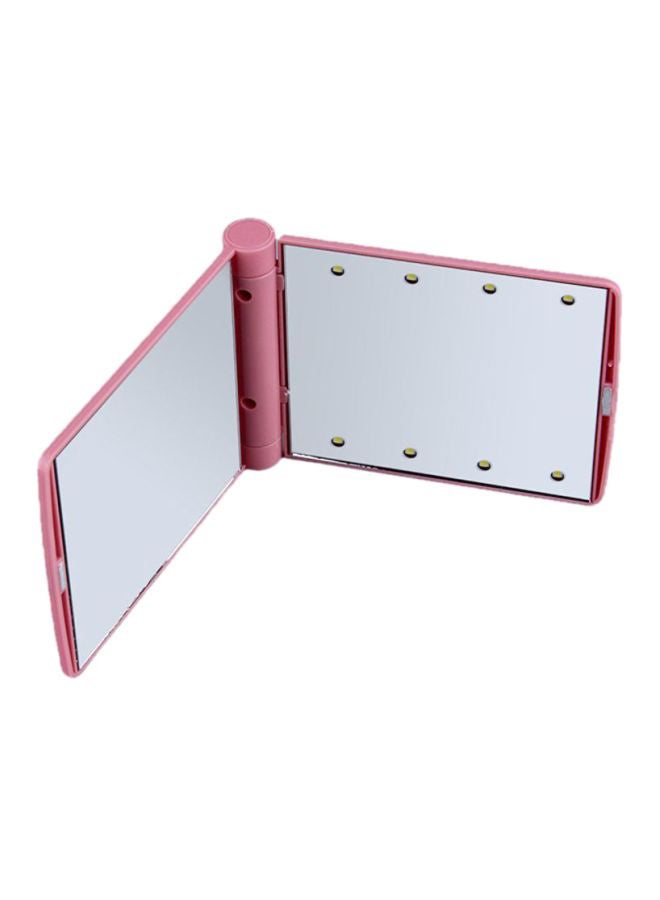 OUTAD - LED Folding Makeup Mirror Pink - Image 1