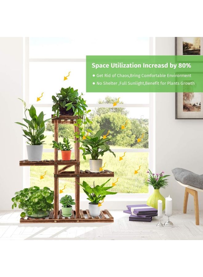 XiuWoo Wooden Plant Rack Stand Brown  - Image 3
