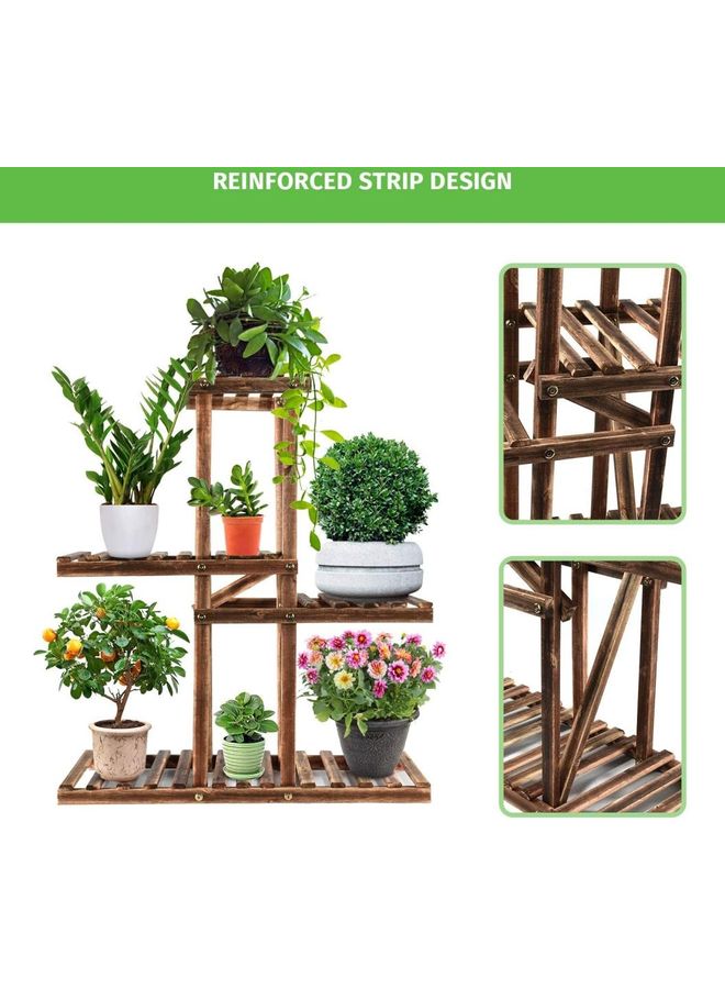 XiuWoo Wooden Plant Rack Stand Brown  - Image 5