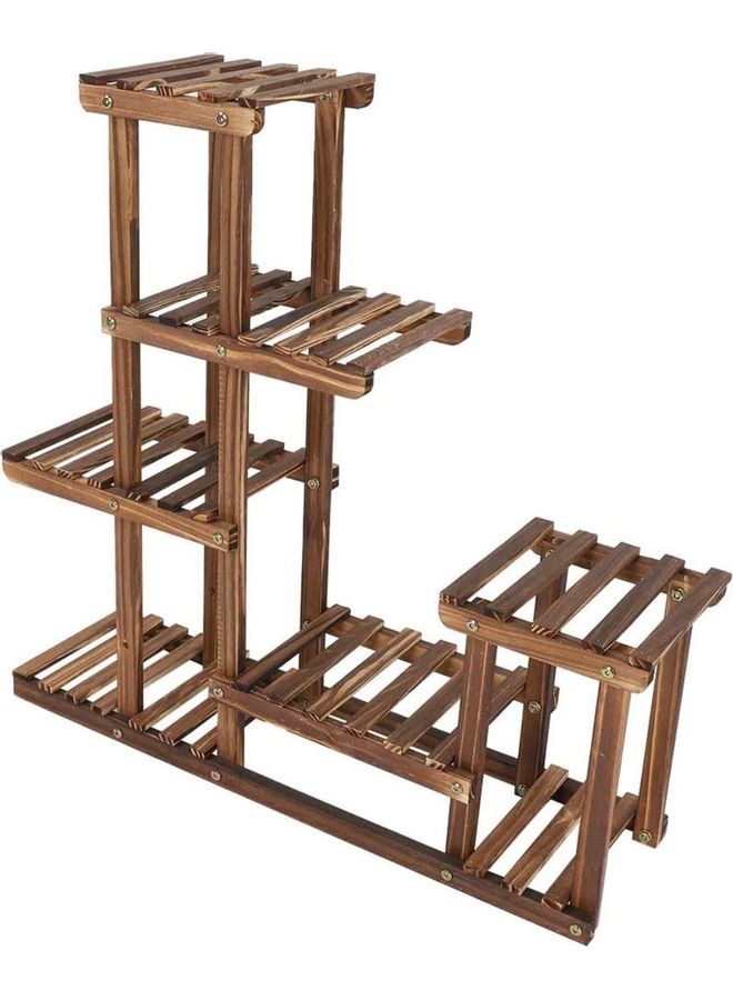 XiuWoo 6 Levels Shelves Flower Plant Stand Brown - Image 3