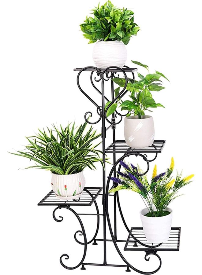 XiuWoo - Metal Plant Rack Stand Black - Image 1