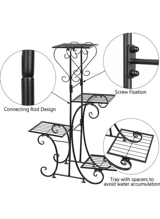 XiuWoo - Metal Plant Rack Stand Black - Image 1
