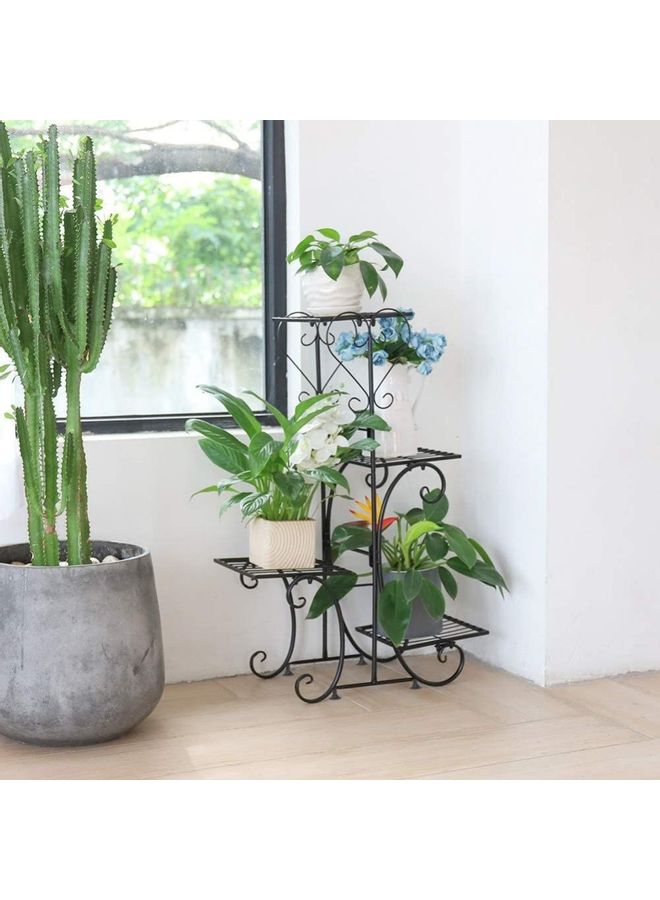 XiuWoo - Metal Plant Rack Stand Black - Image 1