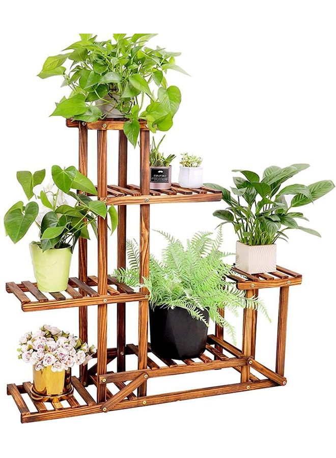 XiuWoo Wooden Plant Rack Stand Brown - Image 1
