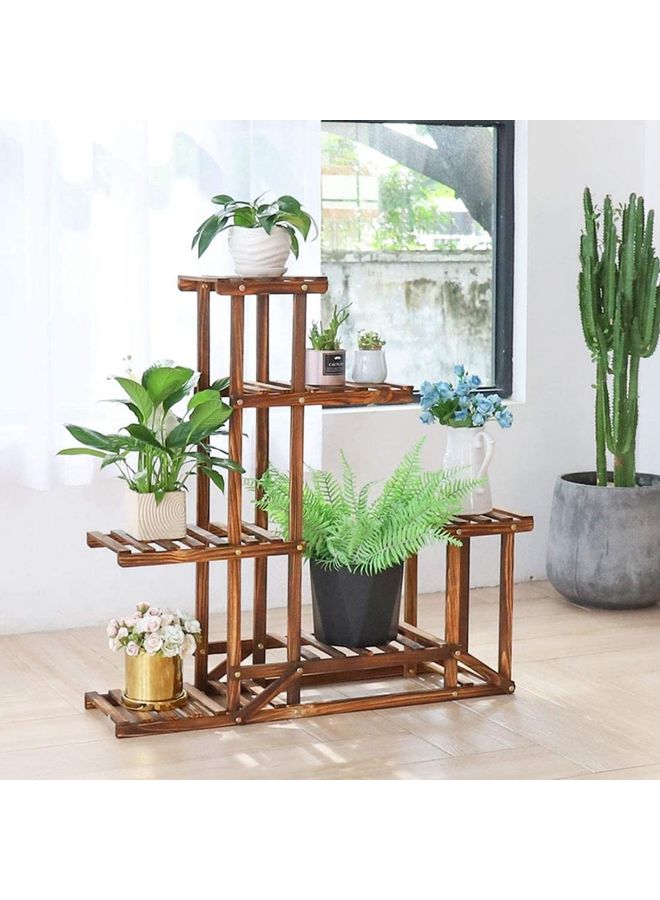 XiuWoo Wooden Plant Rack Stand Brown - Image 2