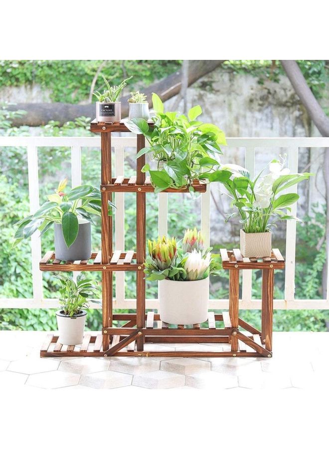 XiuWoo Wooden Plant Rack Stand Brown - Image 3