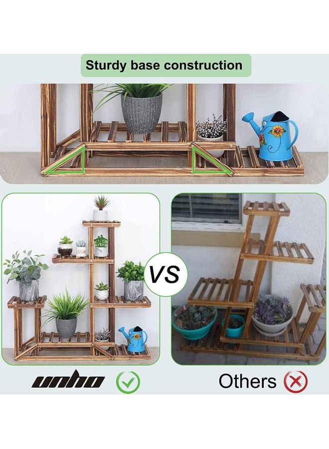 XiuWoo Wooden Plant Rack Stand Brown - Image 5