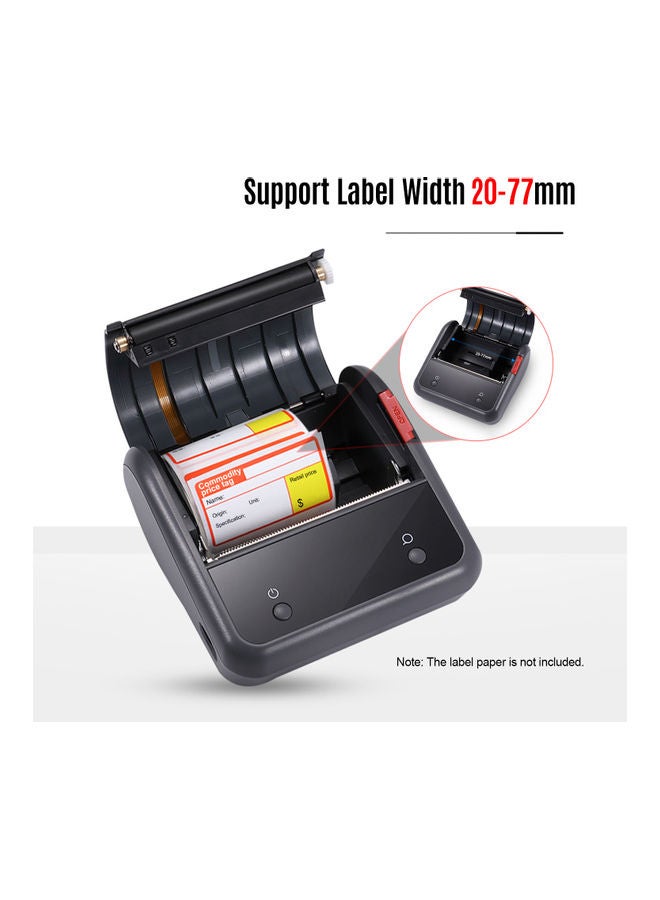 Portable Thermal Label Printer Black  - Image 3