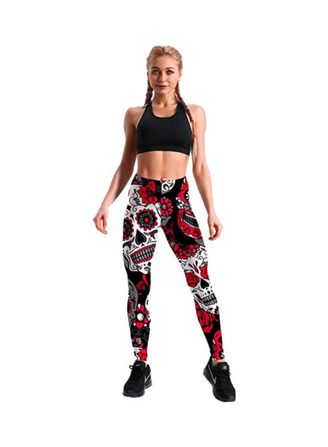 Sport Leggings Pants Red/White/Black  - Image 1