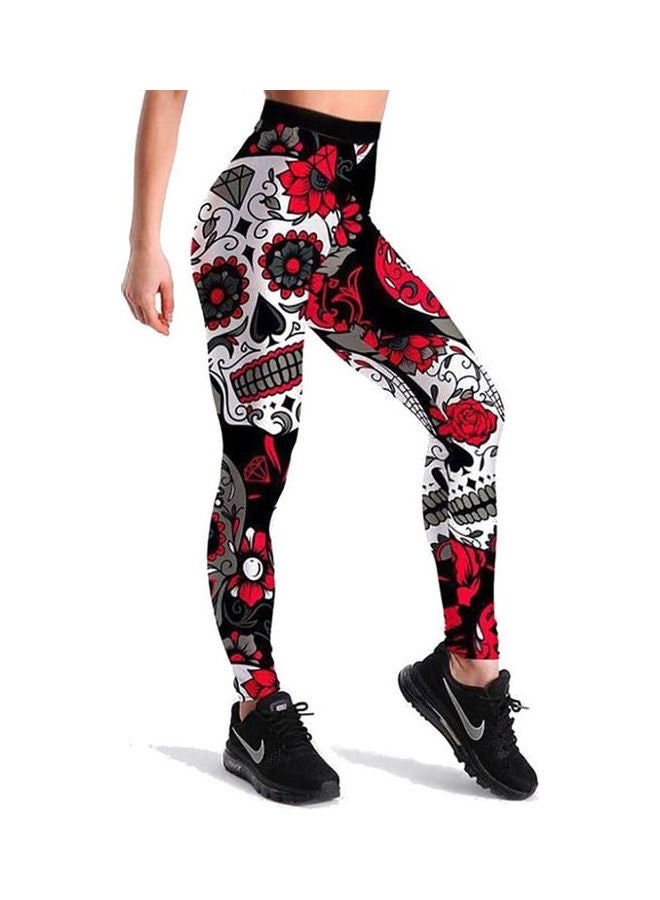 Sport Leggings Pants Red/White/Black  - Image 3